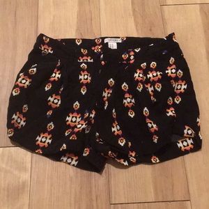Forever21 Black Tribal Print Shorts